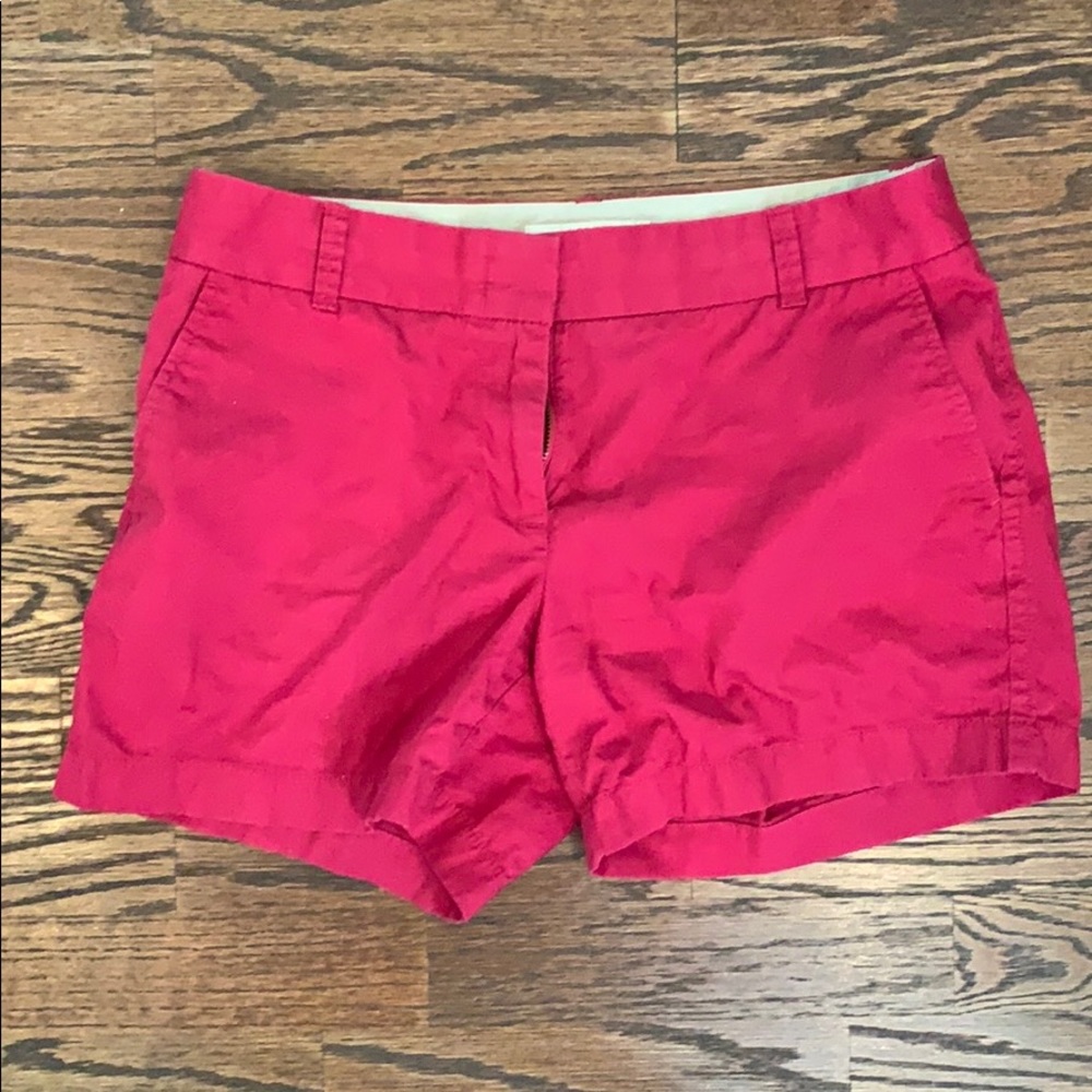 Jcrew pink chino shorts